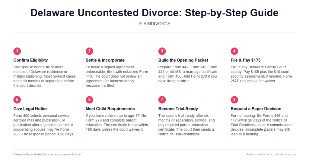Guide to Uncontested Divorce in Delaware
