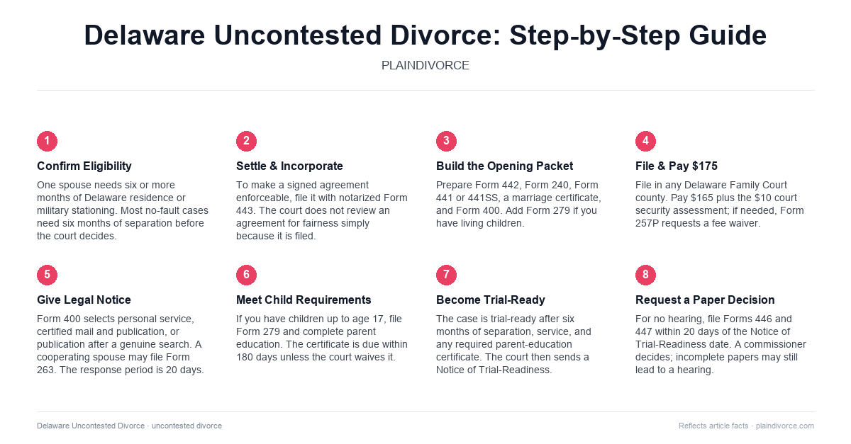 uncontested divorce in Delaware