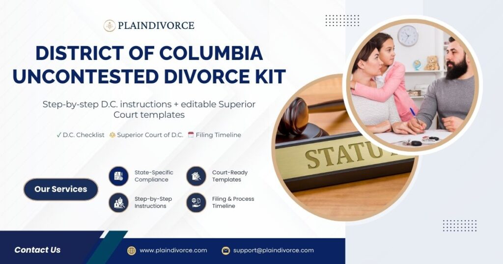 District of Columbia Uncontested Divorce Kit