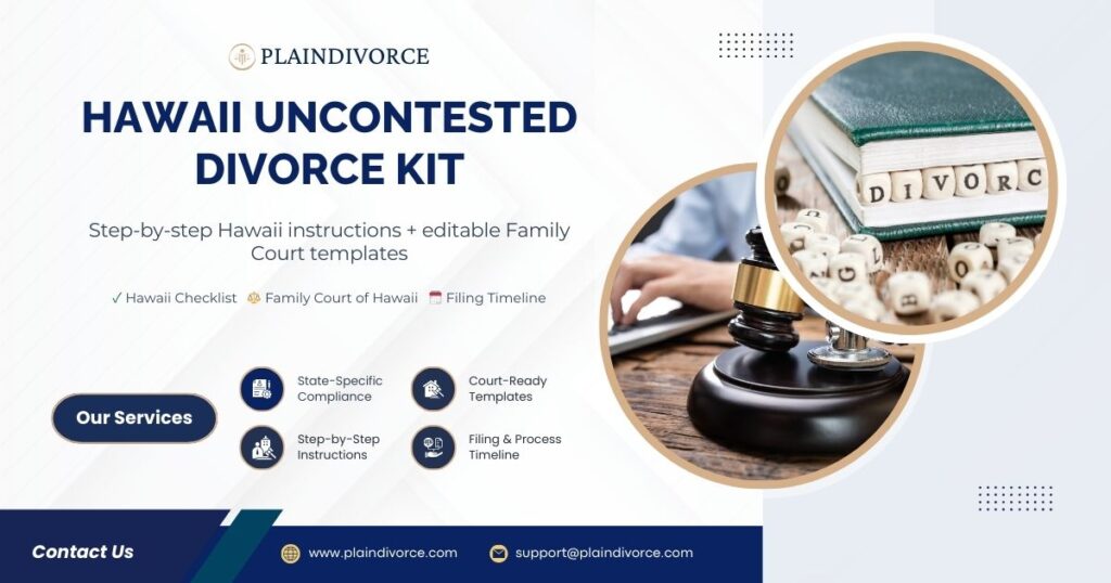 Hawaii Uncontested Divorce Kit