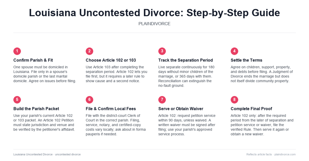 Guide to Uncontested Divorce in Louisiana