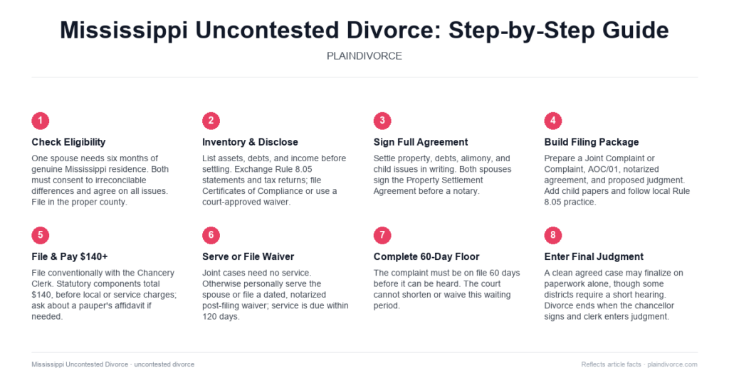 Guide to Uncontested Divorce in Mississippi