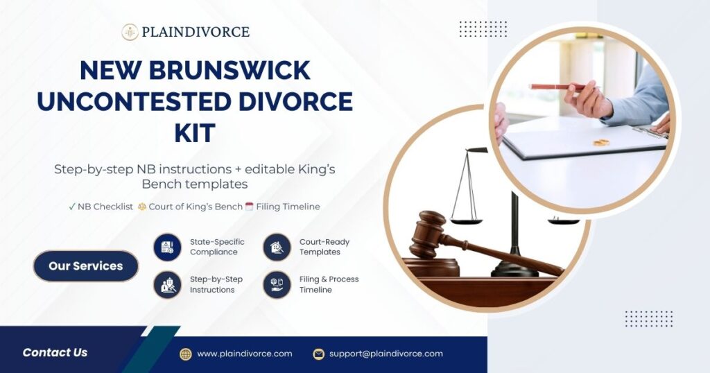 New Brunswick Uncontested Divorce Kit