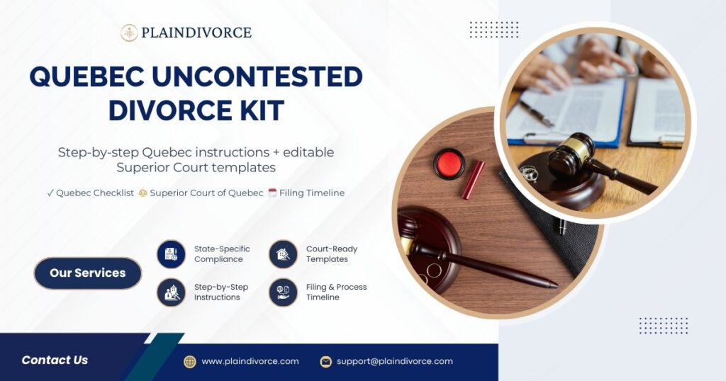 Quebec Uncontested Divorce Kit