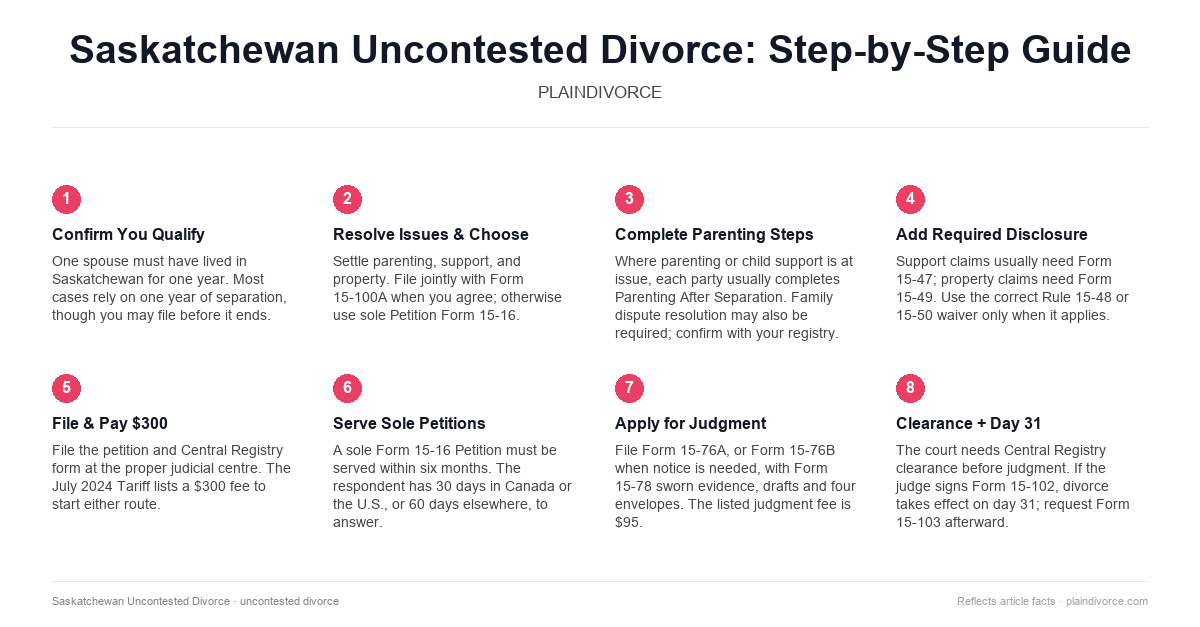 uncontested divorce in Saskatchewan