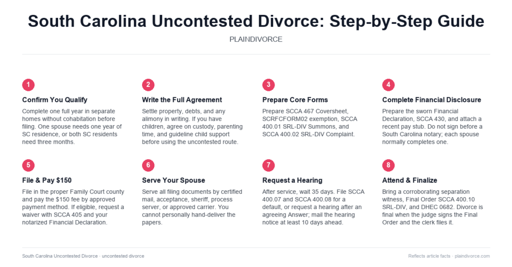 Guide to Uncontested Divorce in South Carolina