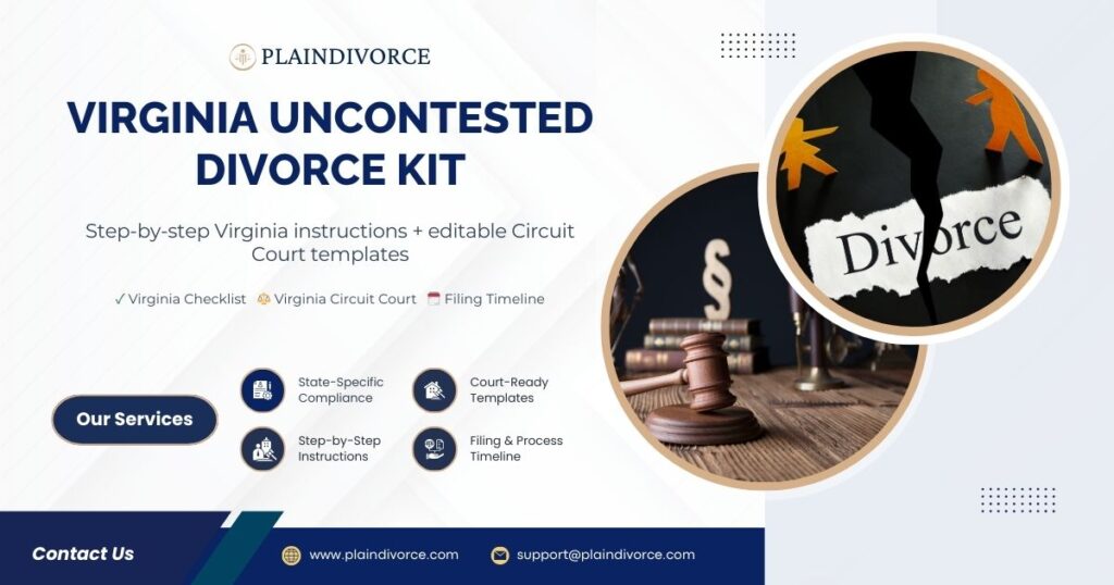 Virginia Uncontested Divorce Kit