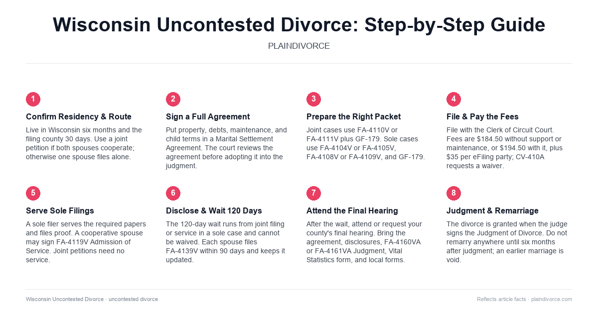 uncontested divorce in Wisconsin