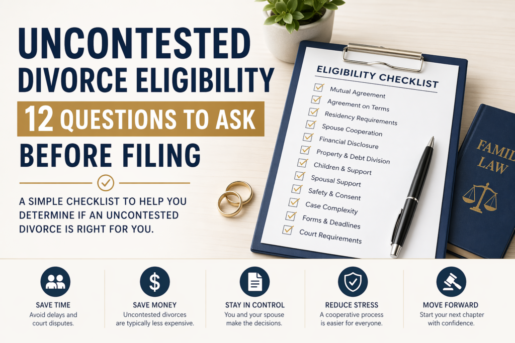 uncontested divorce eligibility