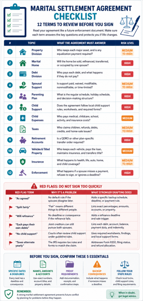 separation agreement divorce